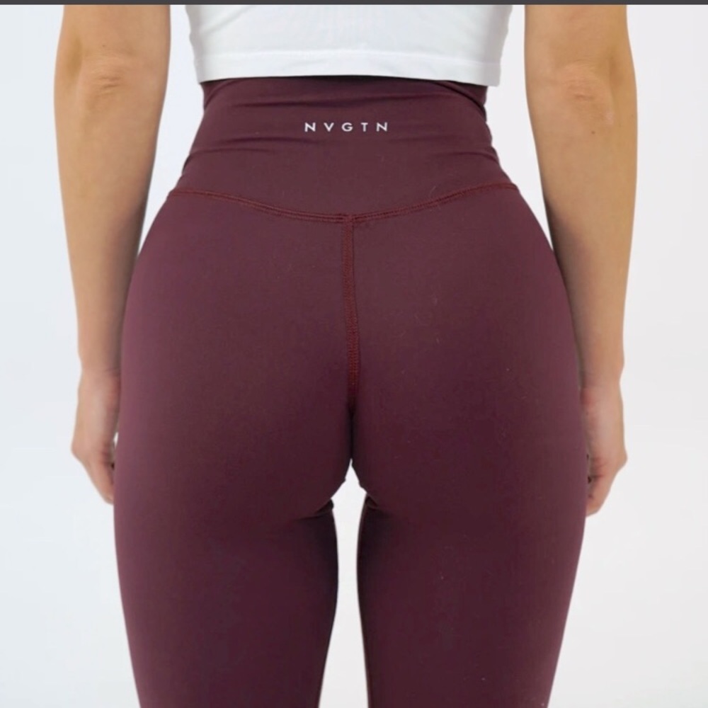 NVGTN burgundy signature leggings MEDIUM